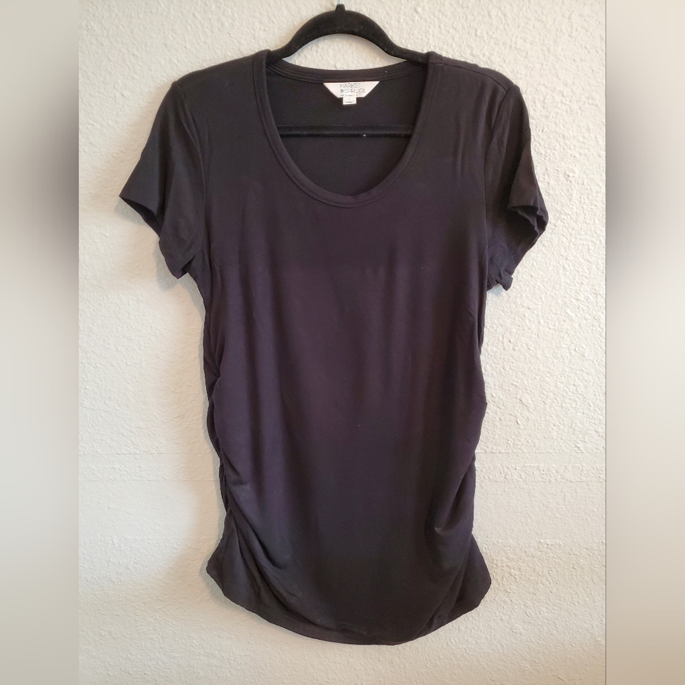 Market & Spruce Black Maternity short sleeve top, L